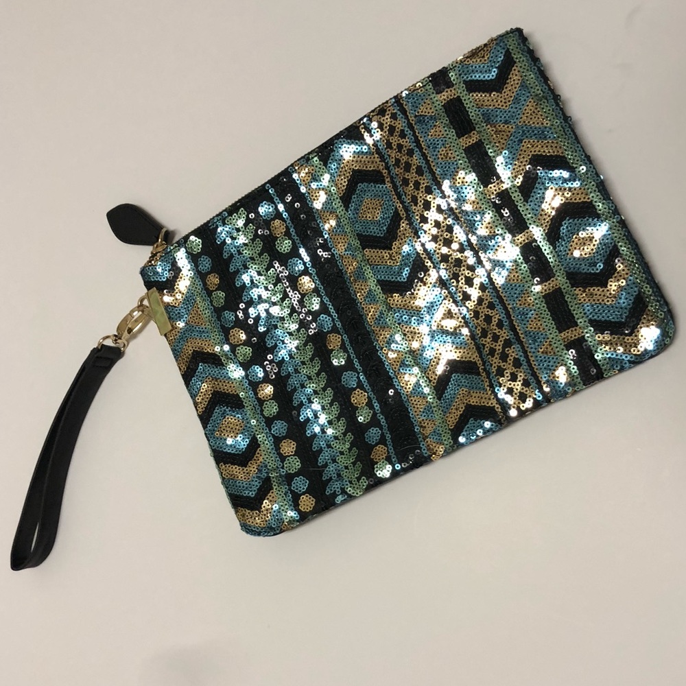 THE LIMITED - Aztec Sequined Front Clutch